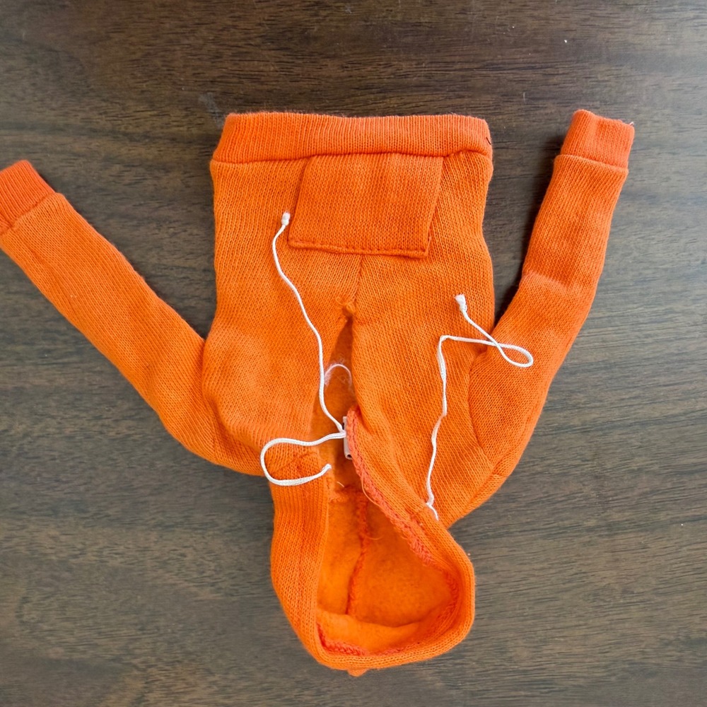 Vintage Ken by Mattel Orange Knit Hoodie Doll Clothing Accessory with Tag